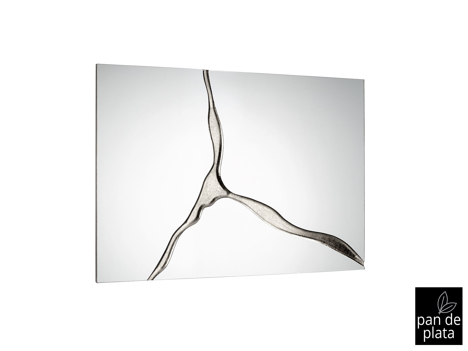 Espejo Rectangular Pan Plata 80x120cm - Schuller Surcos II | luzguru.com