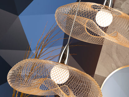 Lámpara Moderna Cromo Oro - Schuller Forma | luzguru.com