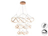 Schuller 763455D - Lámpara Molly 3 Aros Oro Rosa - luzguru.com