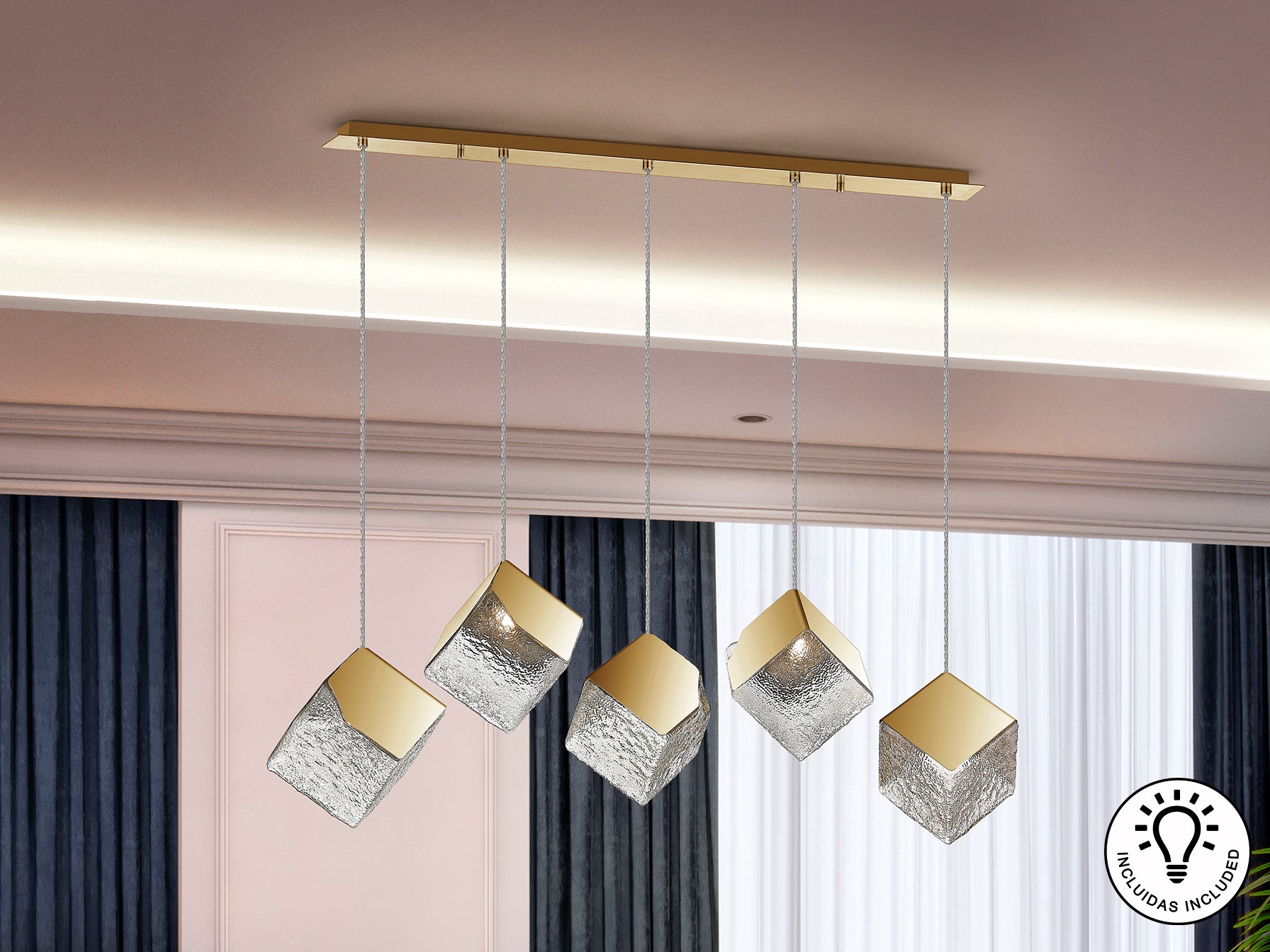 Lámpara de techo Priscila Oro - Schuller - Calidad Premium | luzguru.com