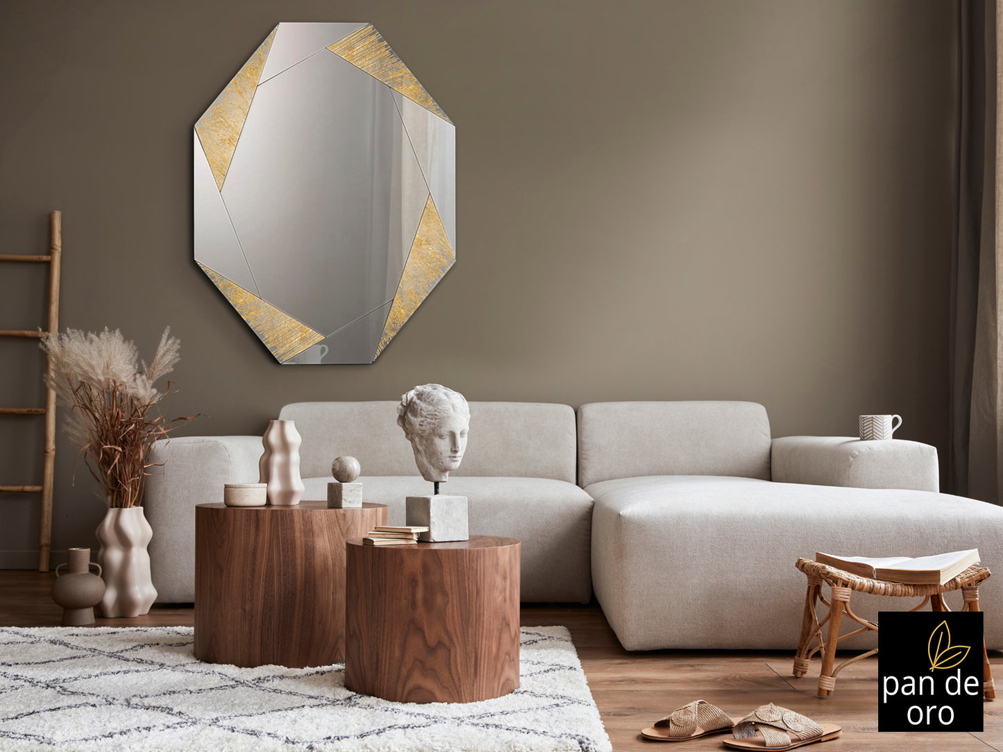 Espejo Laverna Oro - Schuller - Diseño Elegante | luzguru.com