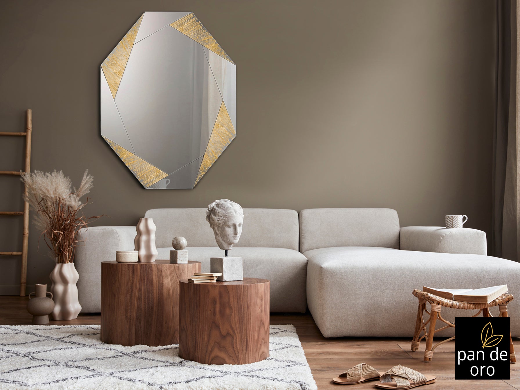 Espejo Laverna Oro - Schuller - Diseño Elegante | luzguru.com