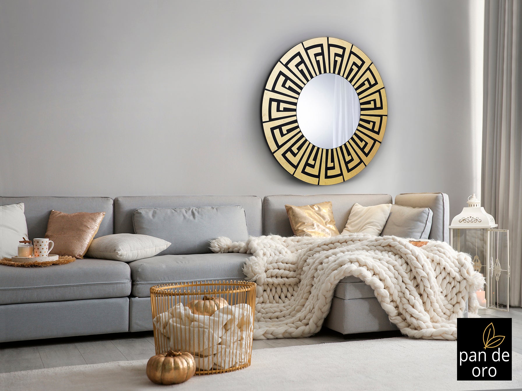 Espejo Moderno Pan de Oro - Schuller Aquiles | luzguru.com