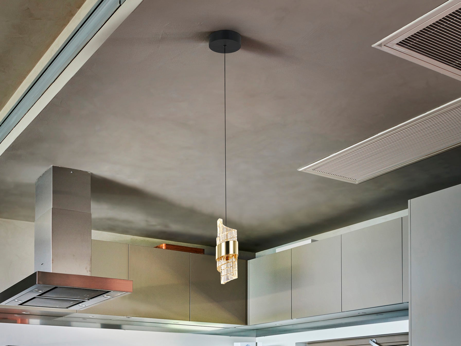 Schuller 631974 - Lámpara Iliada 1L Negro-Oro - luzguru.com