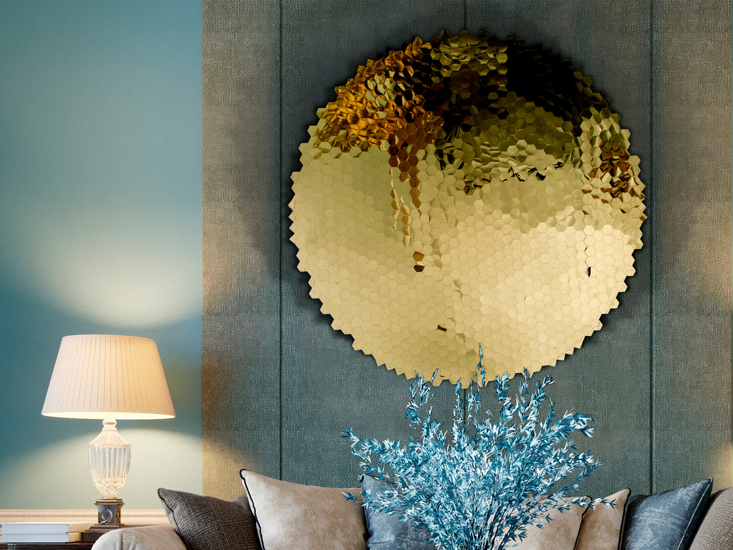 Lámpara de Techo Matrix Dorado - Schuller - Diseño Exclusivo | luzguru.com