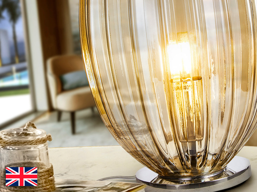 Lámpara Sobremesa Coñac - Schuller Ovila - Calidad Premium | luzguru.com