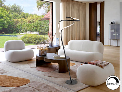 Lámpara de Pie Negra Moderna - Schuller Danza | luzguru.com