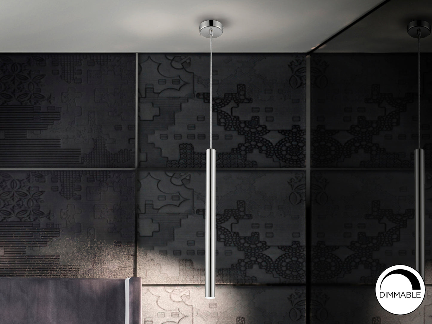 Lámpara LED Moderna Cromo - Schuller Varas | luzguru.com