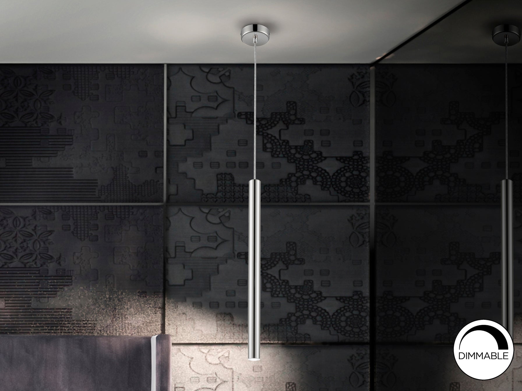 Lámpara LED Moderna Cromo - Schuller Varas | luzguru.com