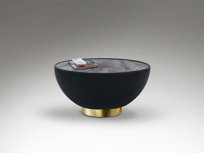 Mesa Centro Negra y Latón Schuller - Diseño Moderno | luzguru.com