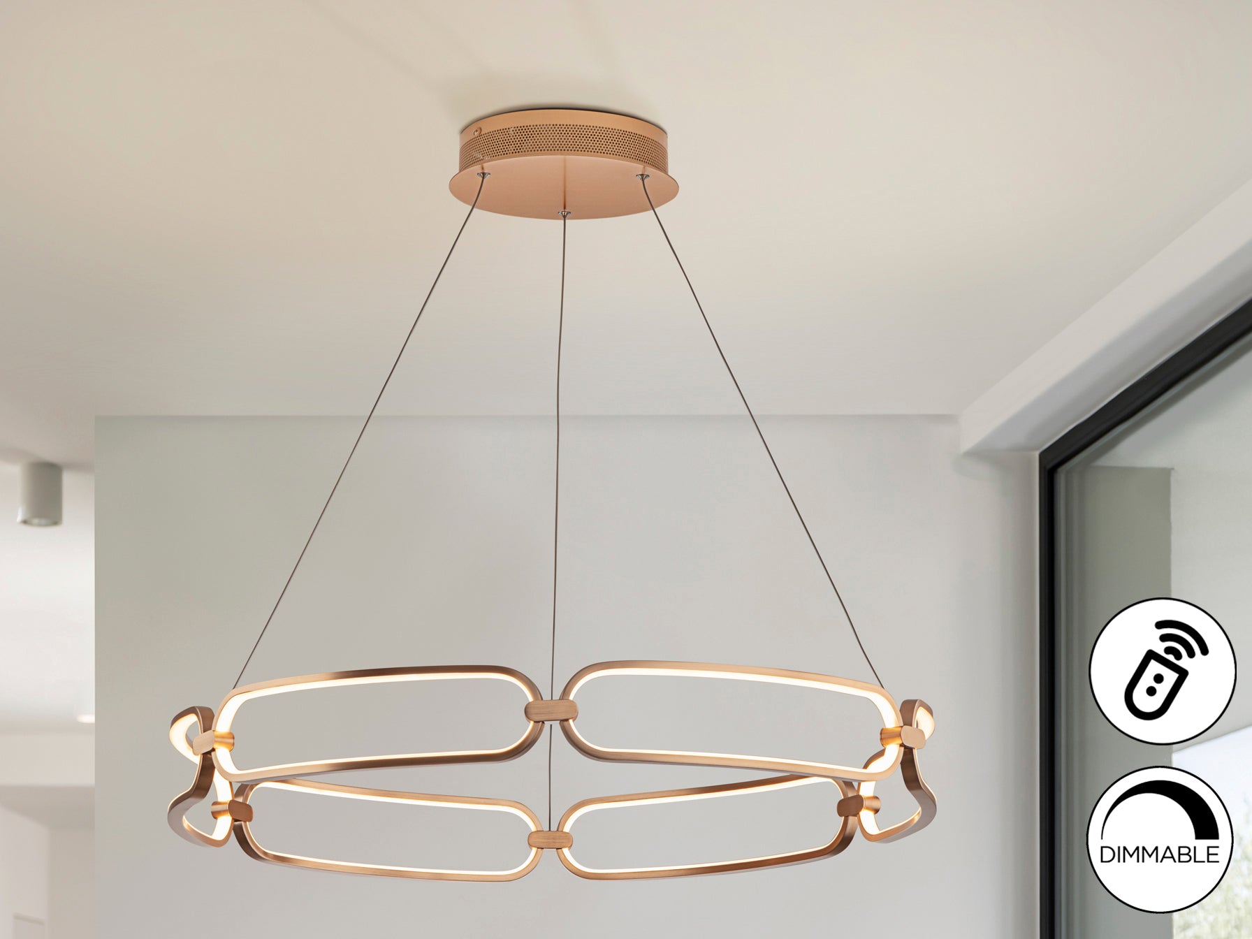 Lámpara LED Colette Oro Rosa - Schuller - Diseño Moderno | luzguru.com