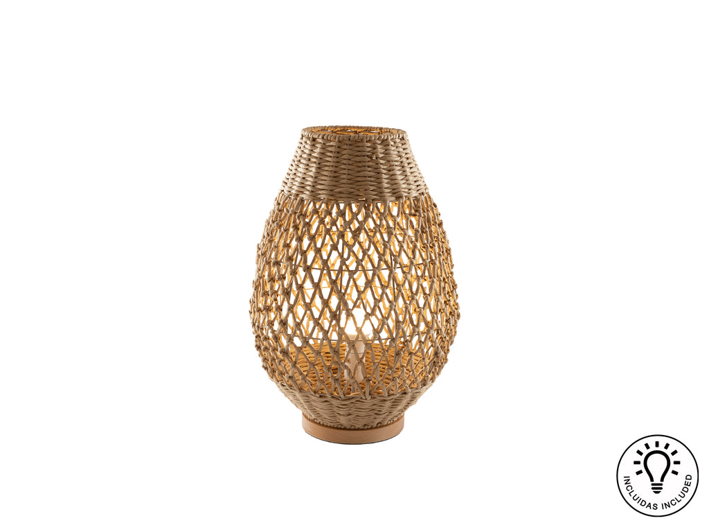 Lámpara Sobremesa Yaiza Beige - Schuller - Calidad Premium | luzguru.com