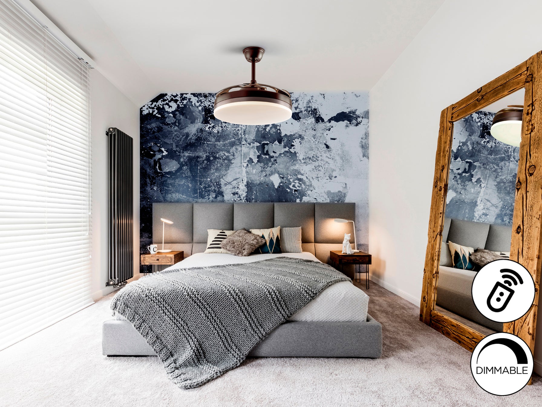 Ventilador Techo Schuller Vento Marrón -  Luz Regulable | luzguru.com