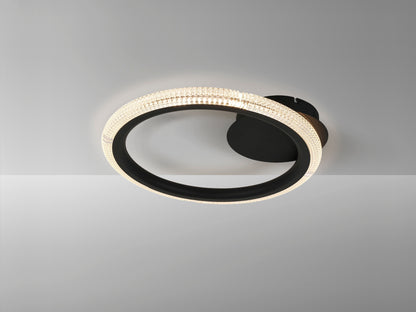 Plafón LED Negro Moderno - Schuller Ring - luzguru.com