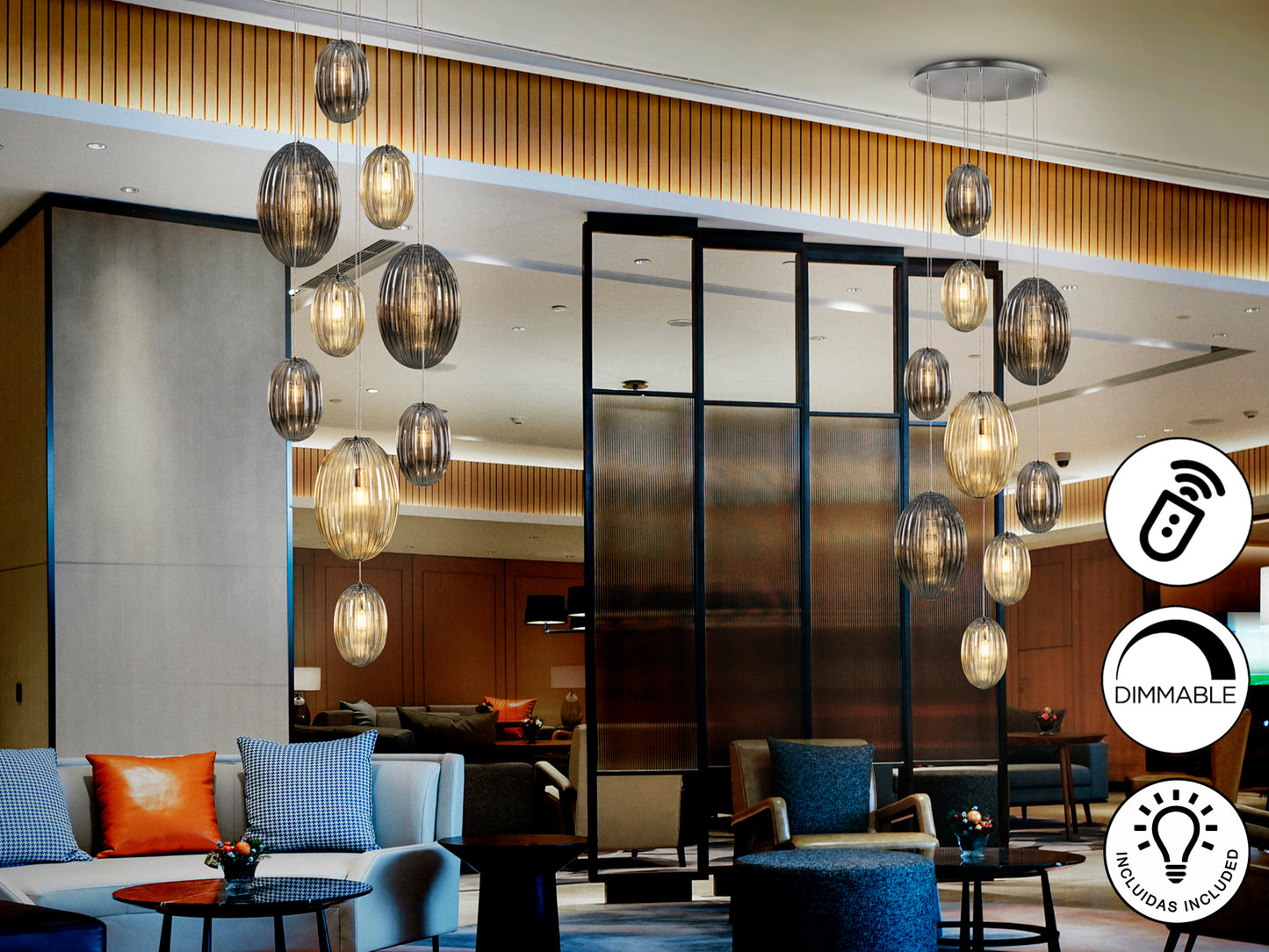 Lámpara Techo Schuller Ovila - Diseño Moderno 9 Luces | luzguru.com