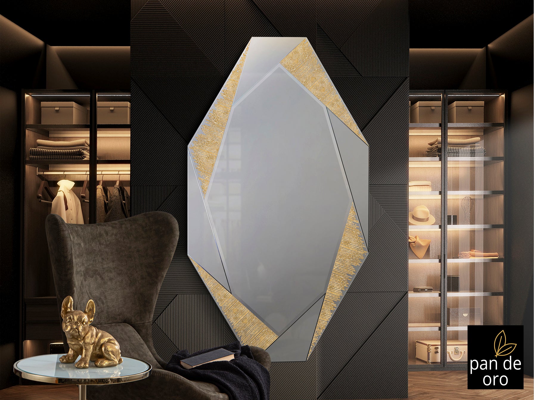 Espejo Laverna Oro - Schuller - Calidad Premium | luzguru.com