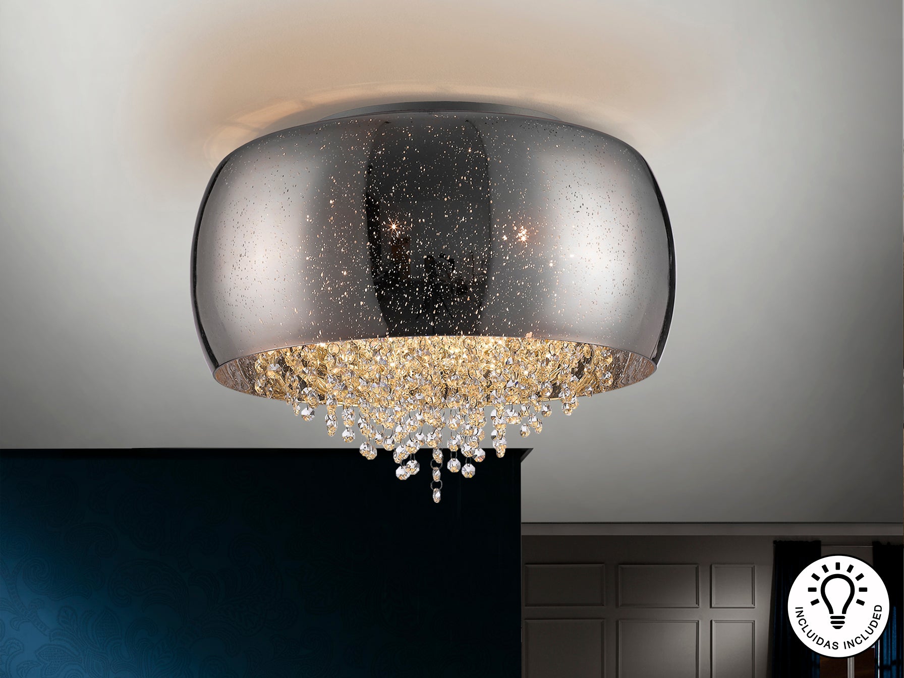 Plafón de Techo Caelum Cromado - Schuller - Iluminación Moderna | luzguru.com