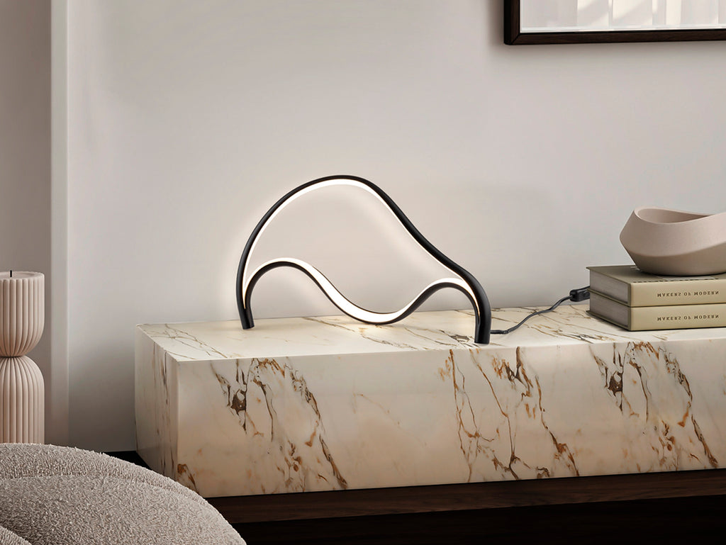 Lámpara Sobremesa Negra Moderna - Schuller Danza | luzguru.com