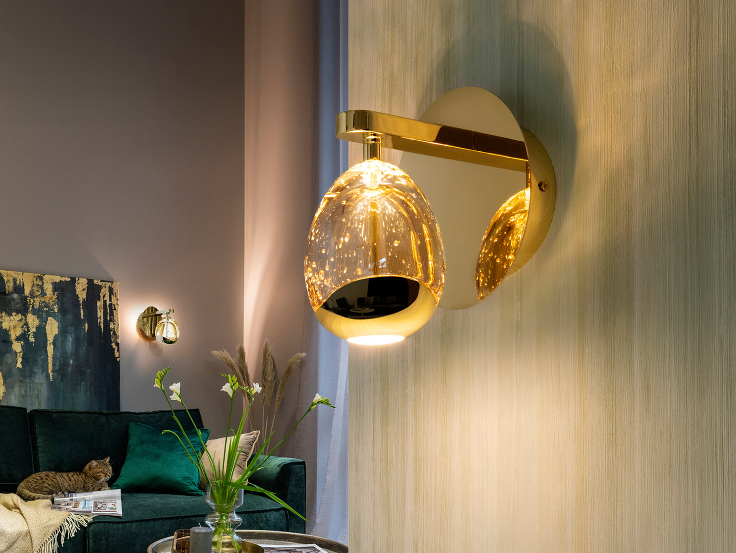 Aplique de Pared Dorado ROCIO - Schuller - Calidad Premium | luzguru.com