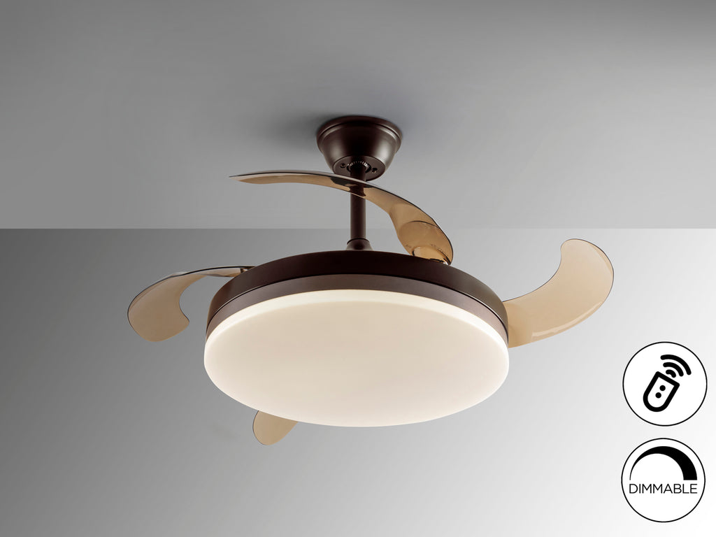 Ventilador Techo Schuller Vento Marrón -  Luz Regulable | luzguru.com