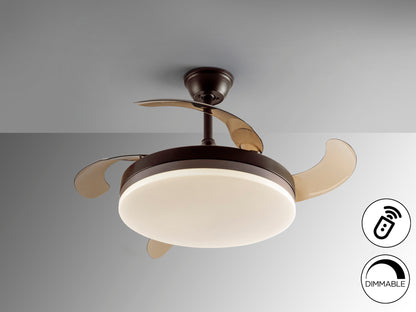 Ventilador Techo Schuller Vento Marrón -  Luz Regulable | luzguru.com
