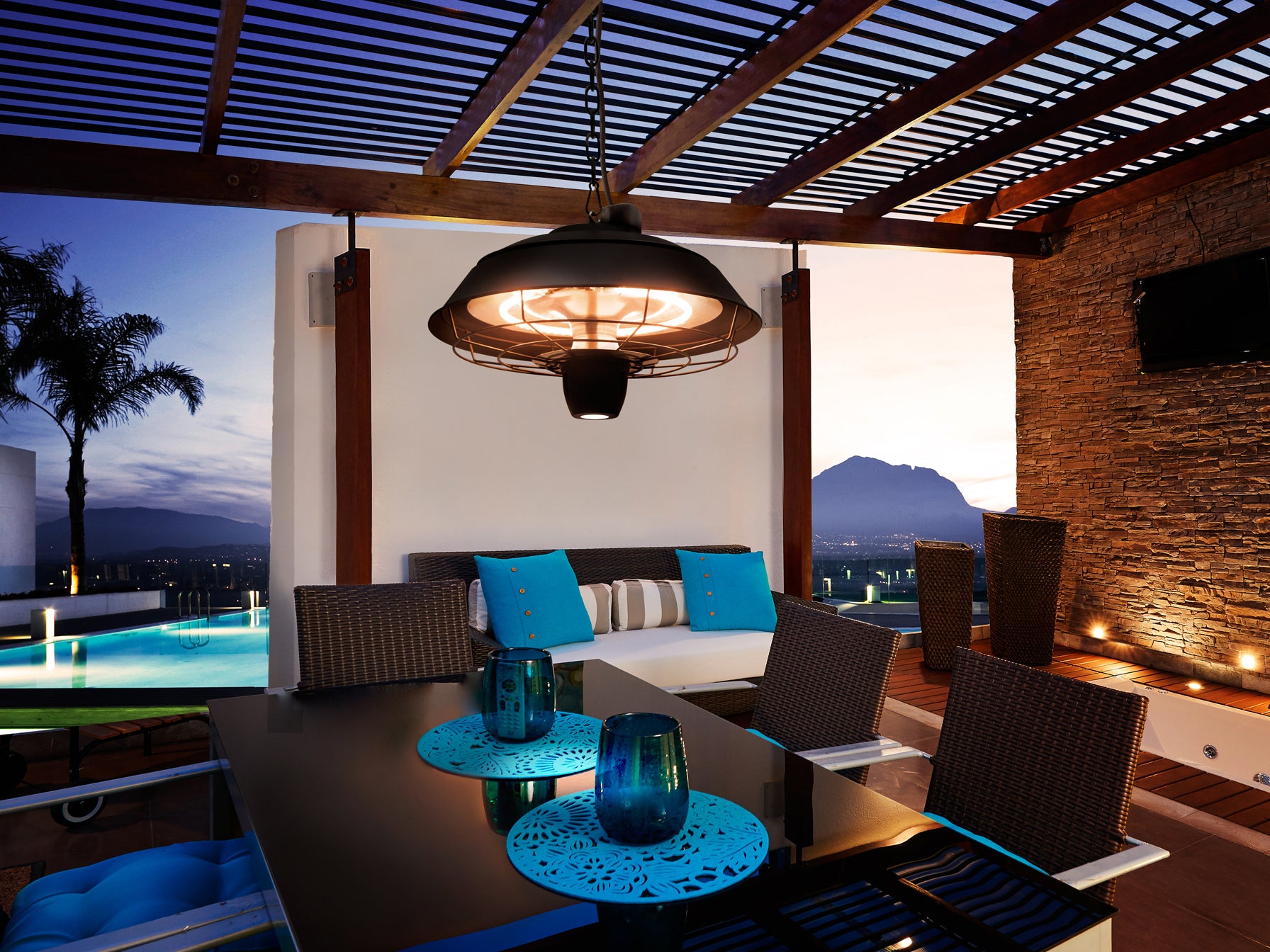 Estufa Suspensión Schuller Heat Vintage - Calefacción 1500W | luzguru.com