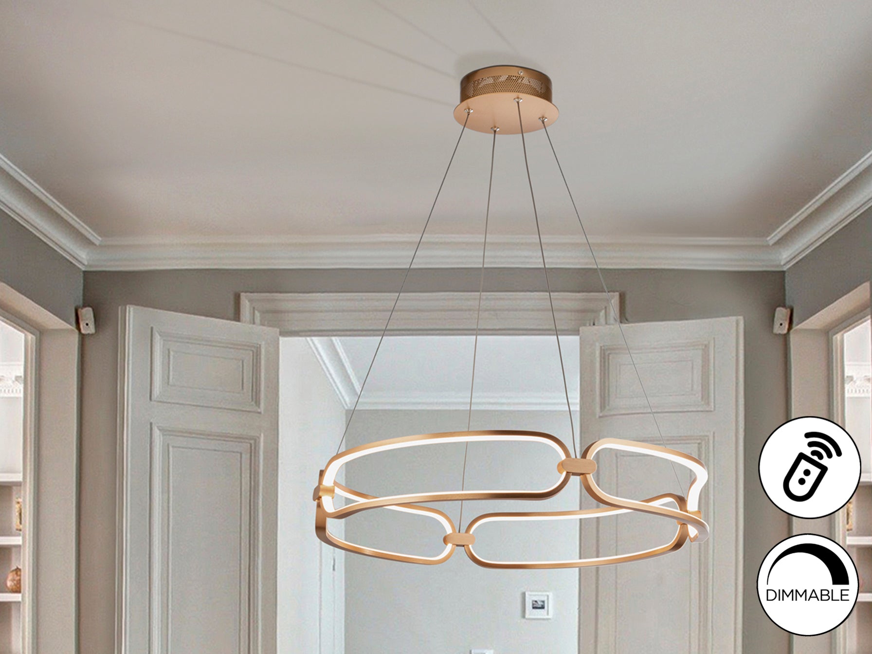 Lámpara de Techo LED Colette Oro Rosa - Schuller | luzguru.com