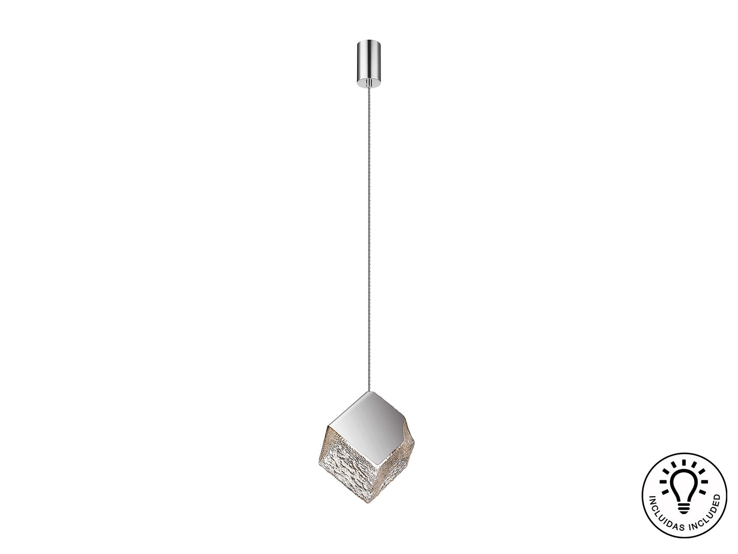 Lámpara de Metal Cromada Priscila - Schuller - luzguru.com