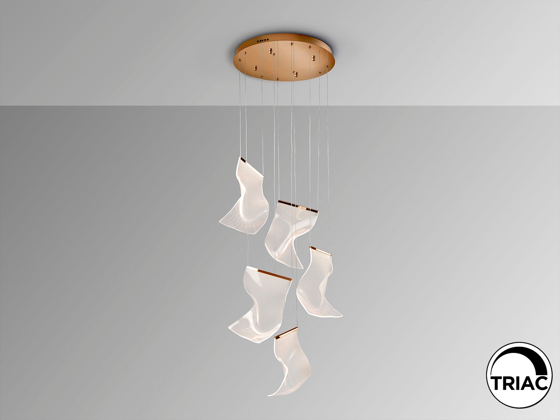 Lámpara Moderna Oro Rosa - Schuller Velos | luzguru.com