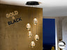 Schuller 783590 - Lámpara ROCIO 5 Luces Negro y Oro - luzguru.com