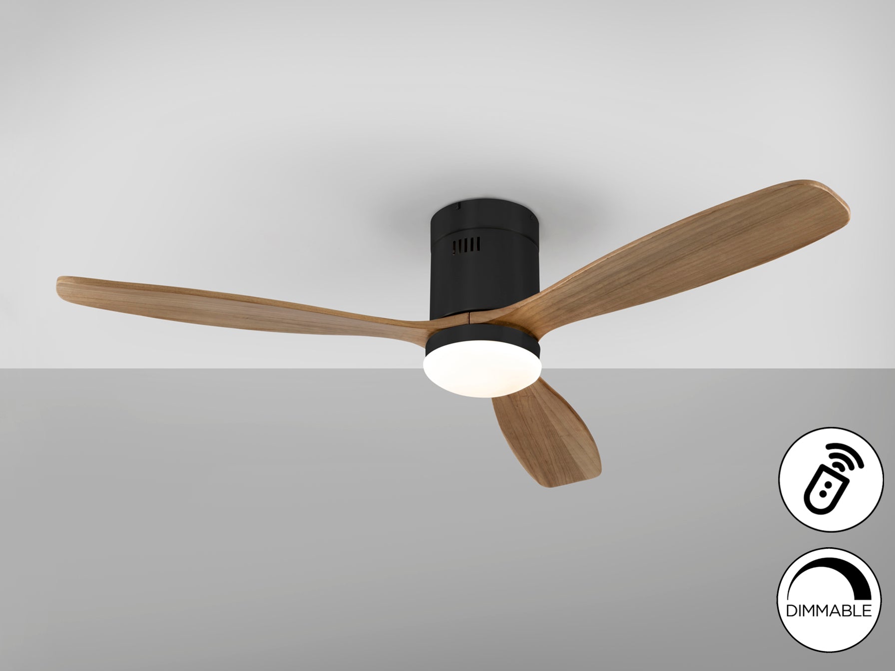 Ventilador Techo Siroco Negro Nogal - Schuller - Calidad Premium | luzguru.com