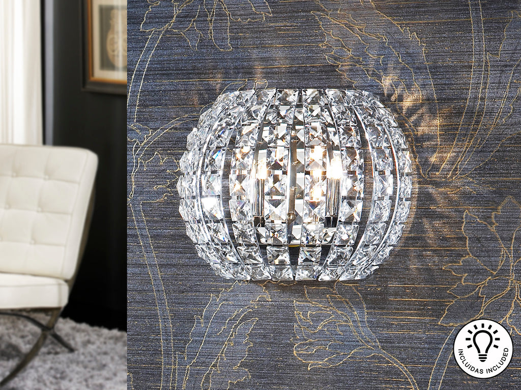 Aplique de Pared Diamond Cromado - Schuller - luzguru.com