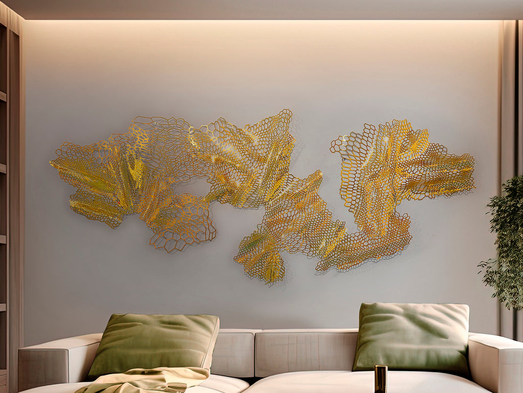 SCHULLER 589536 - Escultura de Pared Drako Dorado - LUZGURÚ