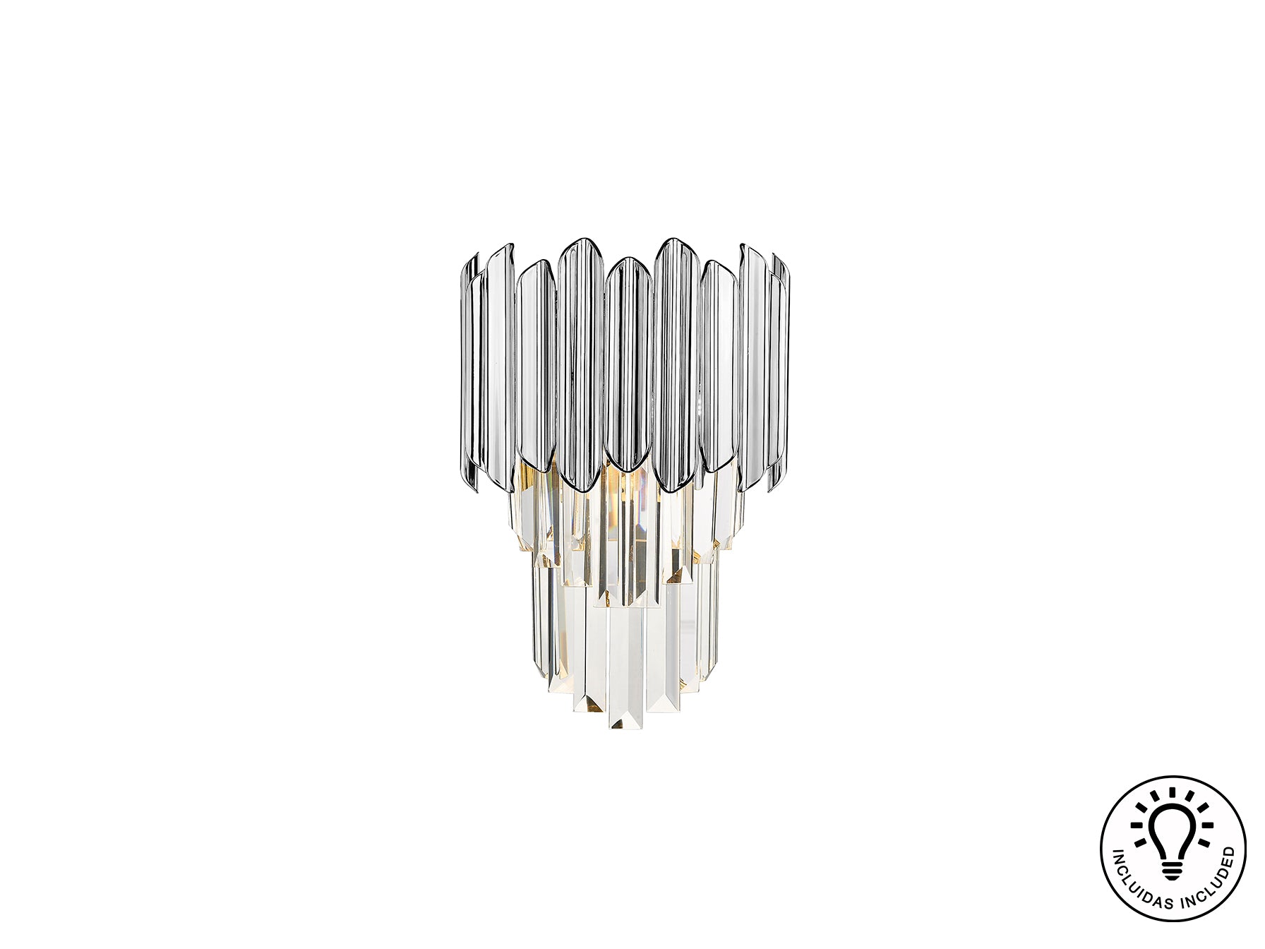 Aplique Pared Cromado Schuller Tiara - Diseño Moderno | luzguru.com