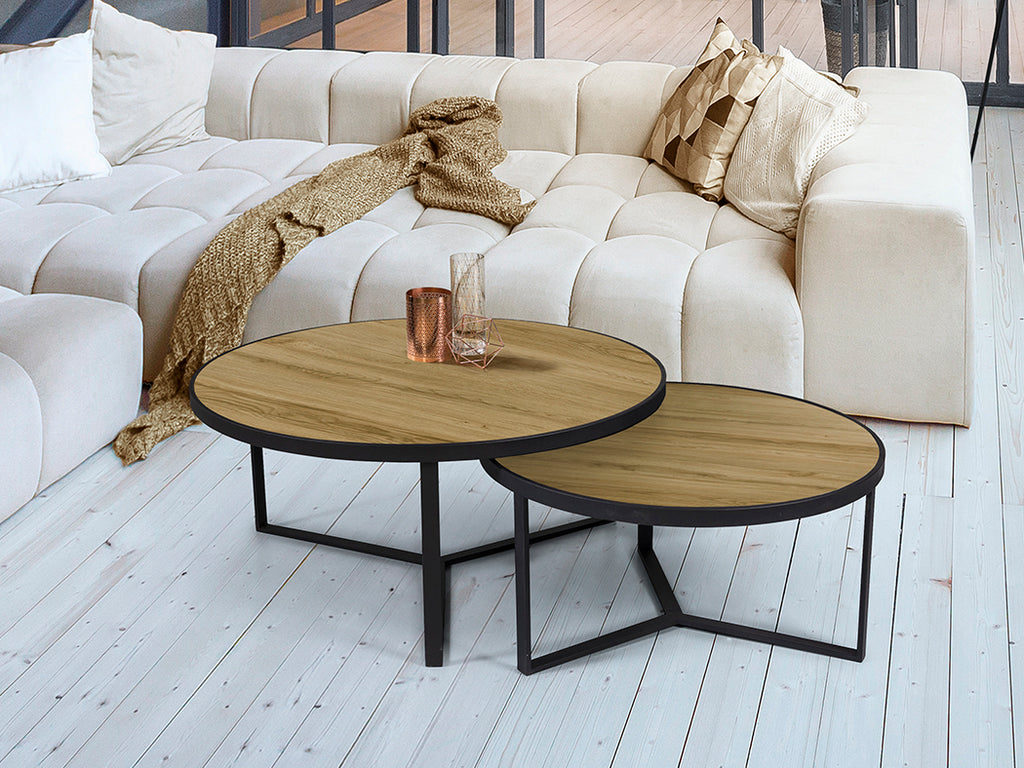 Mesas Auxiliares Naira Negro Mate - Schuller - Calidad Premium | luzguru.com