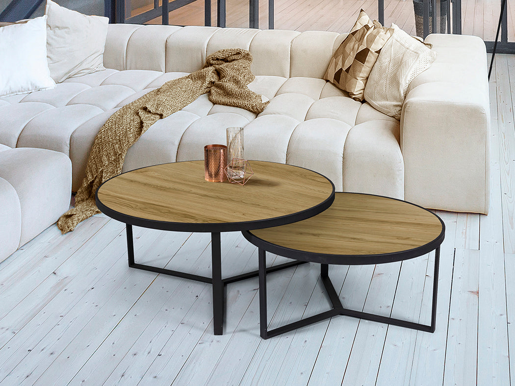 Mesas Auxiliares Naira Negro Mate - Schuller - Calidad Premium | luzguru.com