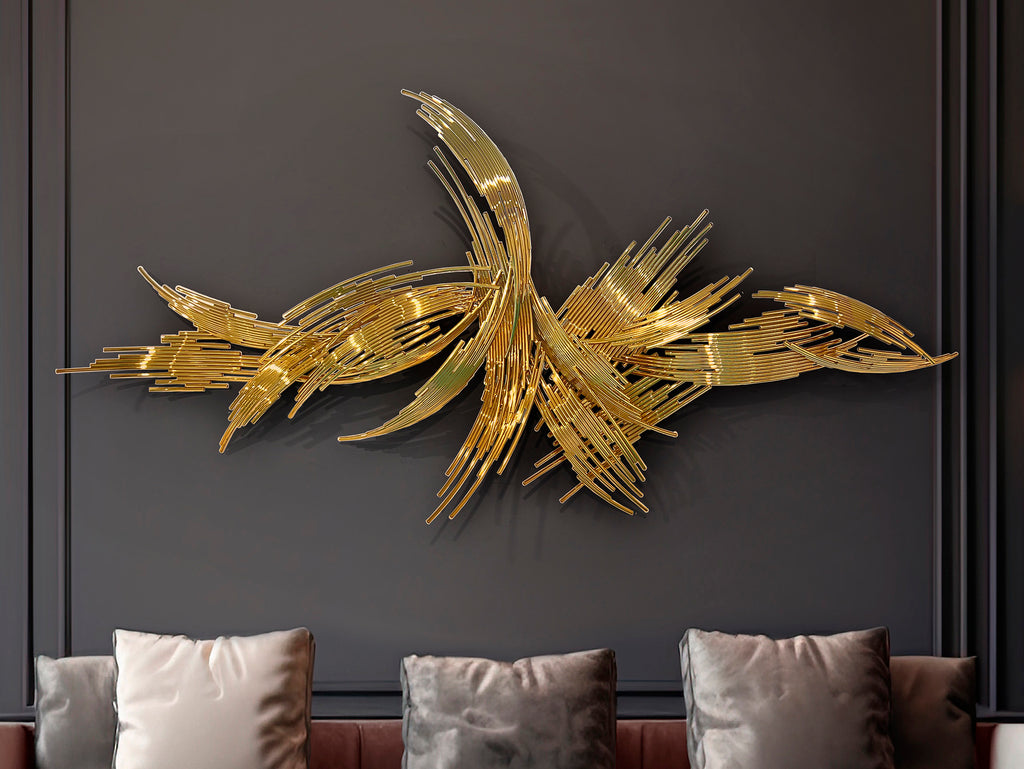 Escultura de Pared Moderna Dorado - Schuller Odisea | luzguru.com