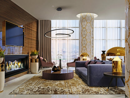 Lámpara Negra Moderna Ø97cm - Schuller Looping | luzguru.com