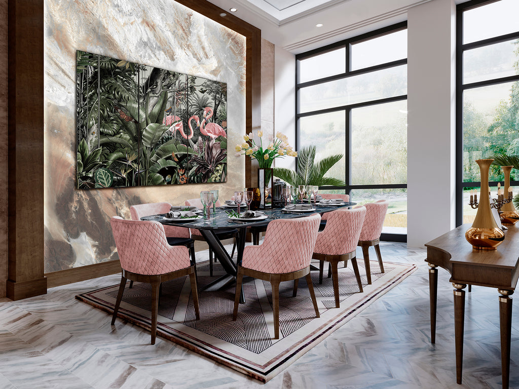 Tríptico Flamencos Fotografía Impresa 180x120cm - Schuller | luzguru.com