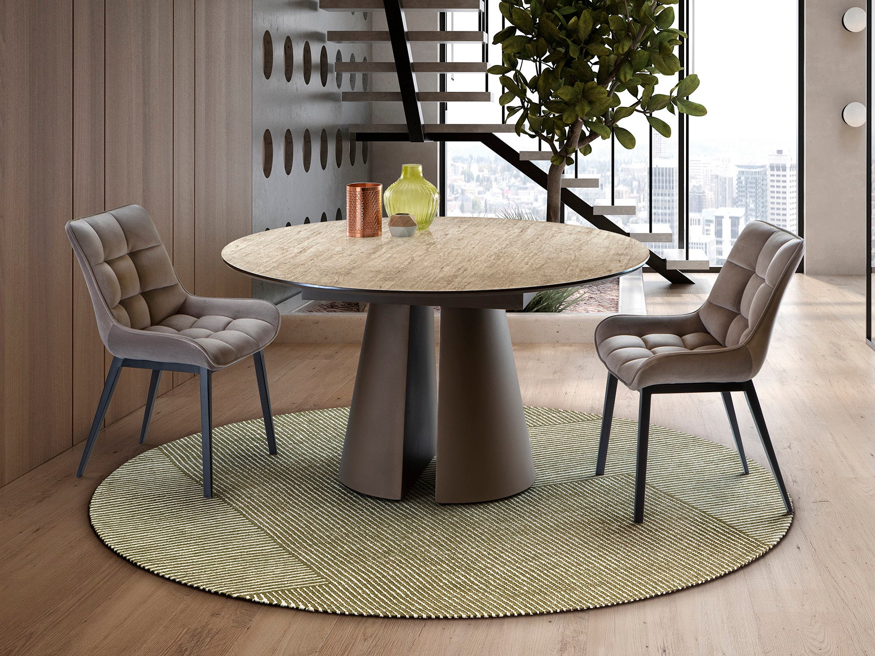 Mesa Comedor Redonda Samara - Schuller - Calidad Premium | luzguru.com