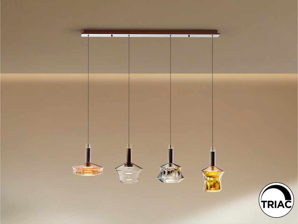 SCHULLER 403269 - Lámpara Scarlet 4 Luces Bronce - LUZGURÚ