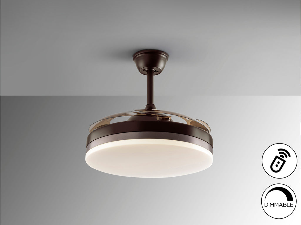 Ventilador Techo Schuller Vento Marrón -  Luz Regulable | luzguru.com