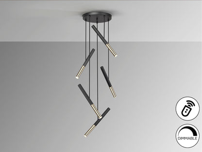 Lámpara Moderna Negro Oro - Schuller Edna - Calidad Premium | luzguru.com