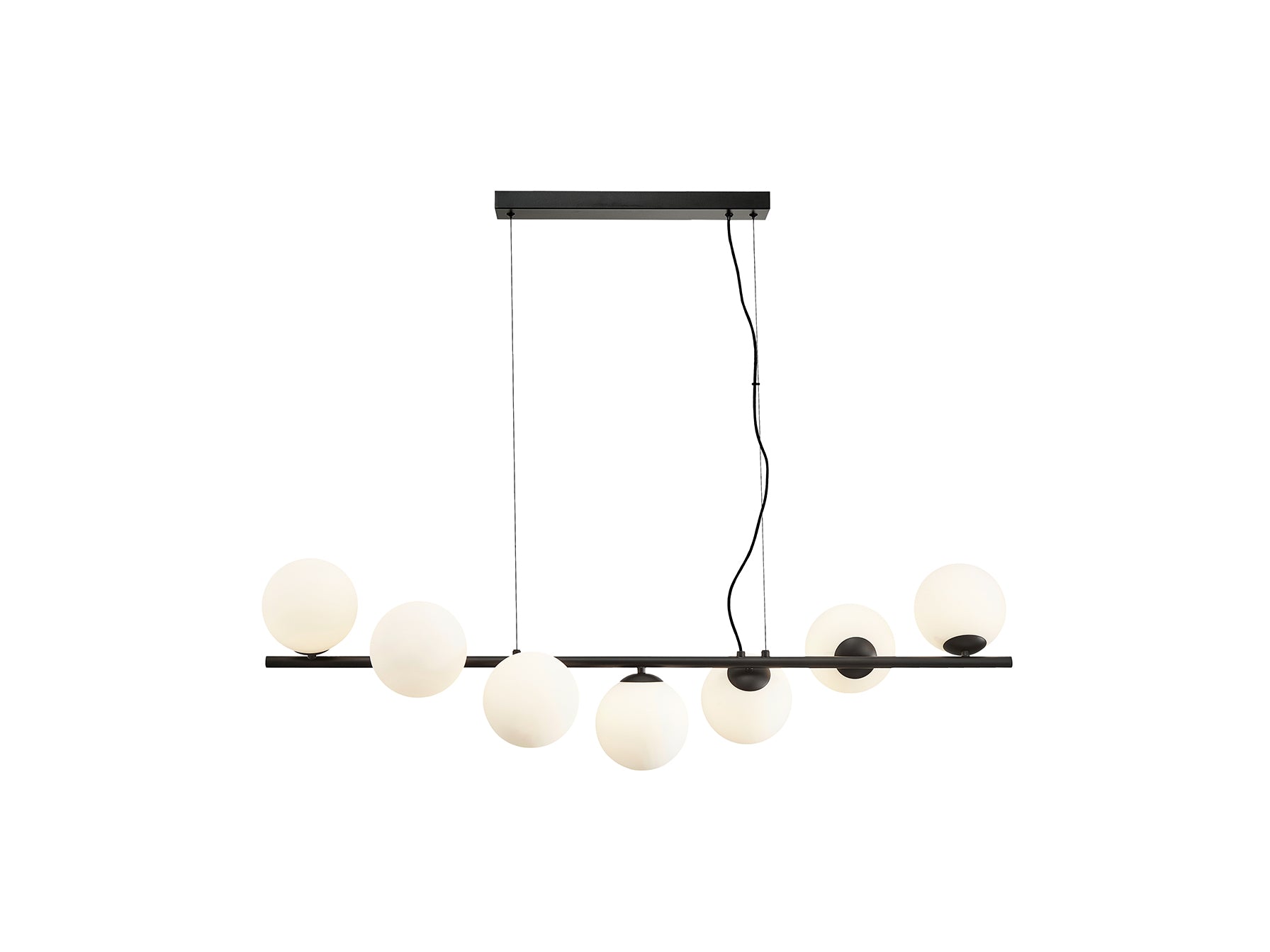 Lámpara de techo INOA 7L Negro-Opal de Schuller - Ref. 494467 - luzguru.com