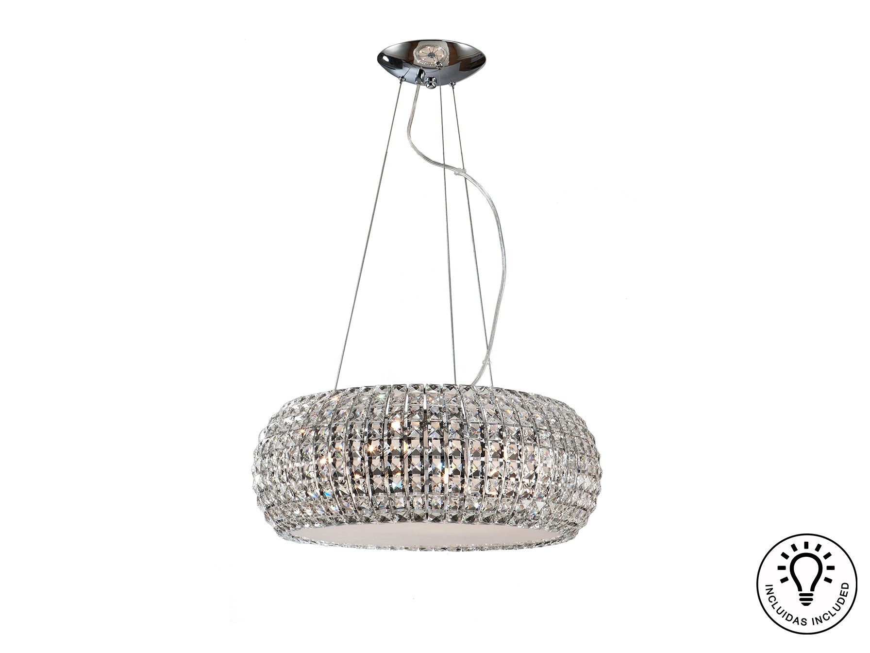 Colgante Diamond Schuller 507514 - Iluminación Moderna de Cristal y Cromo - luzguru.com