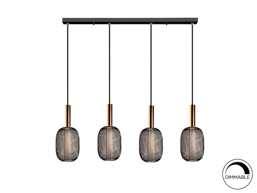 Lámpara de Techo LED Moderna Oro Negro - Schuller Micrón | luzguru.com