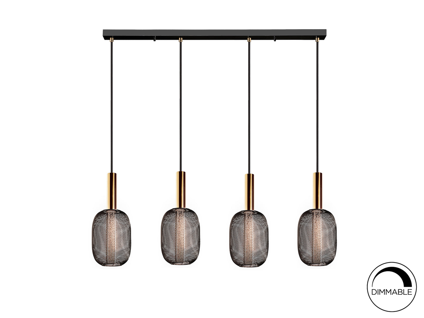 Lámpara de Techo LED Moderna Oro Negro - Schuller Micrón | luzguru.com