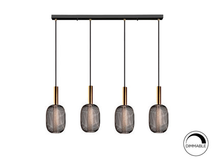 Lámpara de Techo LED Moderna Oro Negro - Schuller Micrón | luzguru.com