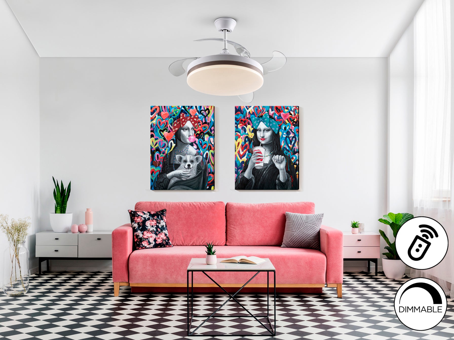 Ventilador Techo Schuller Vento - Blanco - Dimmable - luzguru.com