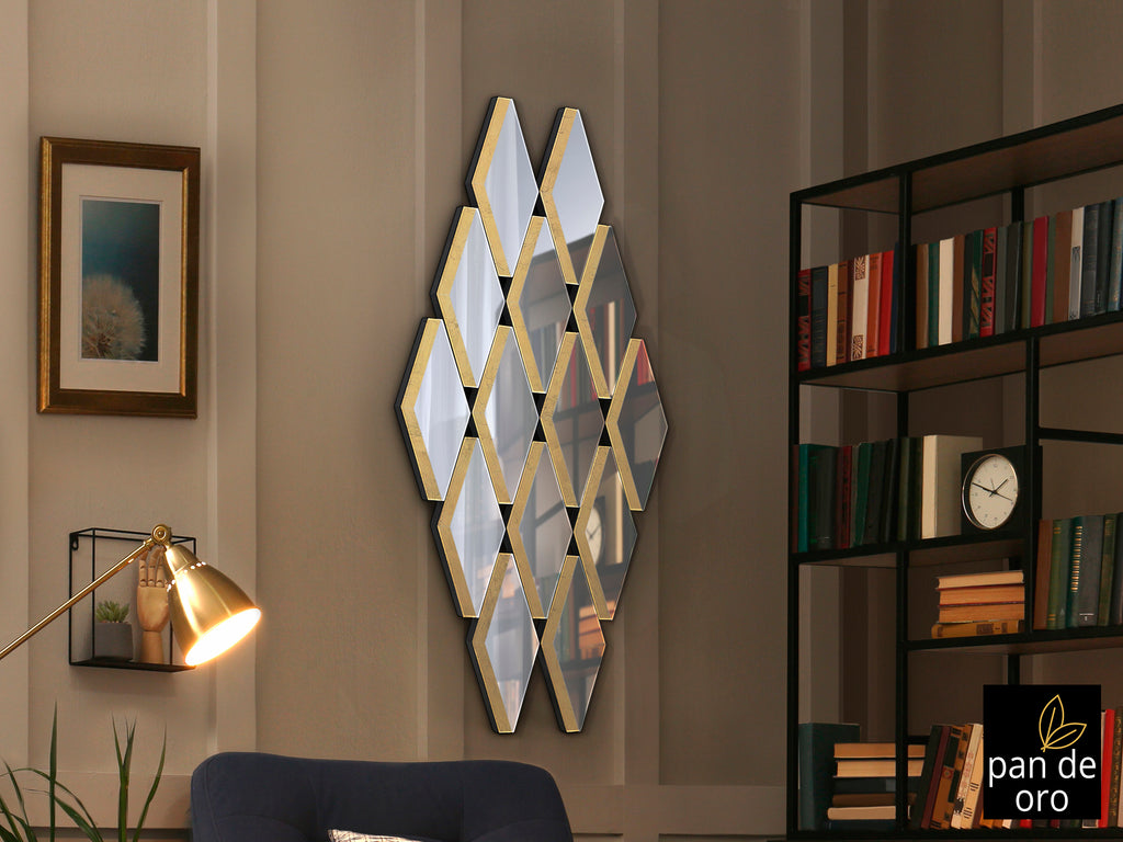 Espejo Romulo Pan de Oro - Schuller - Calidad Premium | luzguru.com